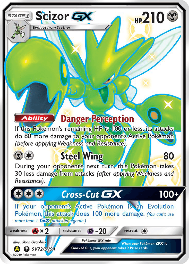 Scizor-GX Hidden Fates Shiny Vault card