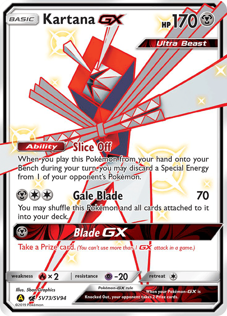 Kartana-GX Hidden Fates Shiny Vault card