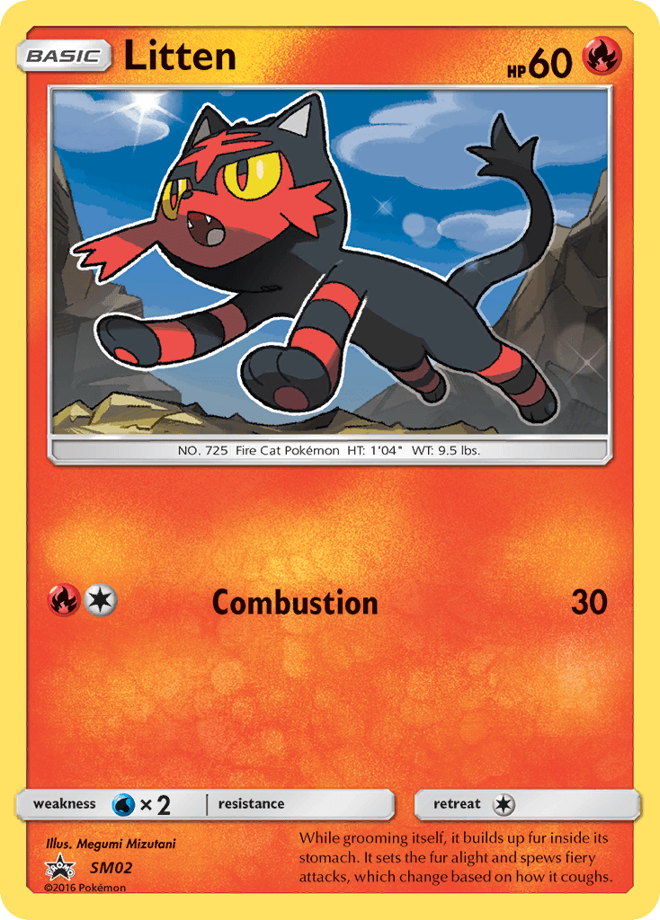 Litten SM Black Star Promos card