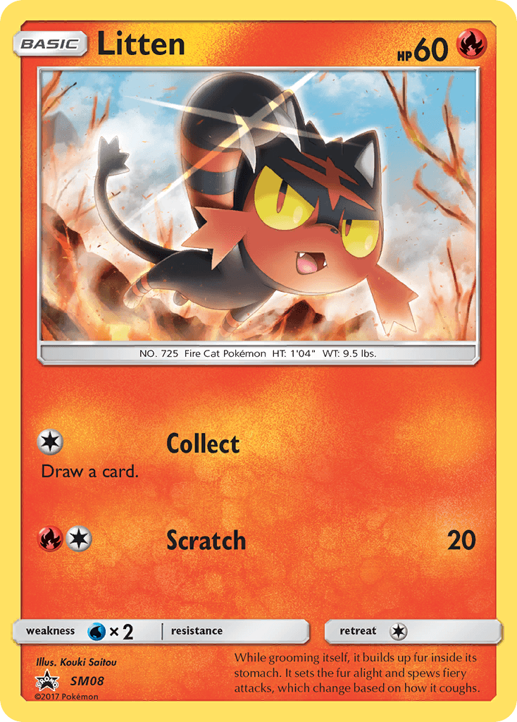 Litten SM Black Star Promos card