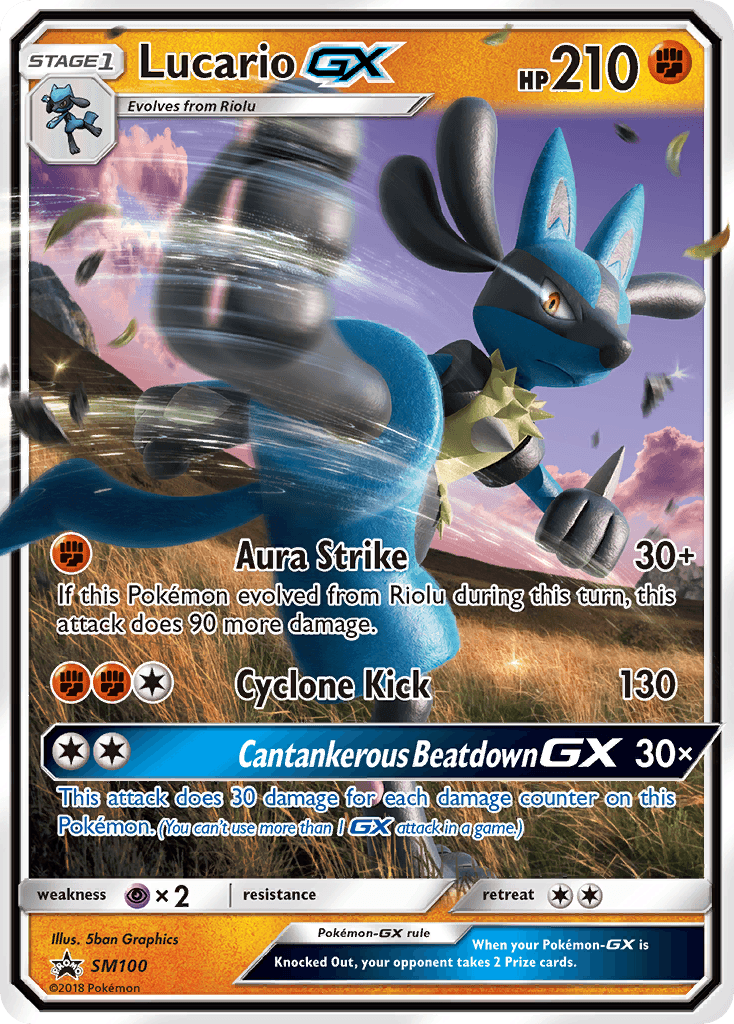 Lucario-GX SM Black Star Promos card
