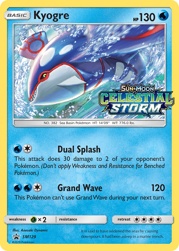 Kyogre SM Black Star Promos card