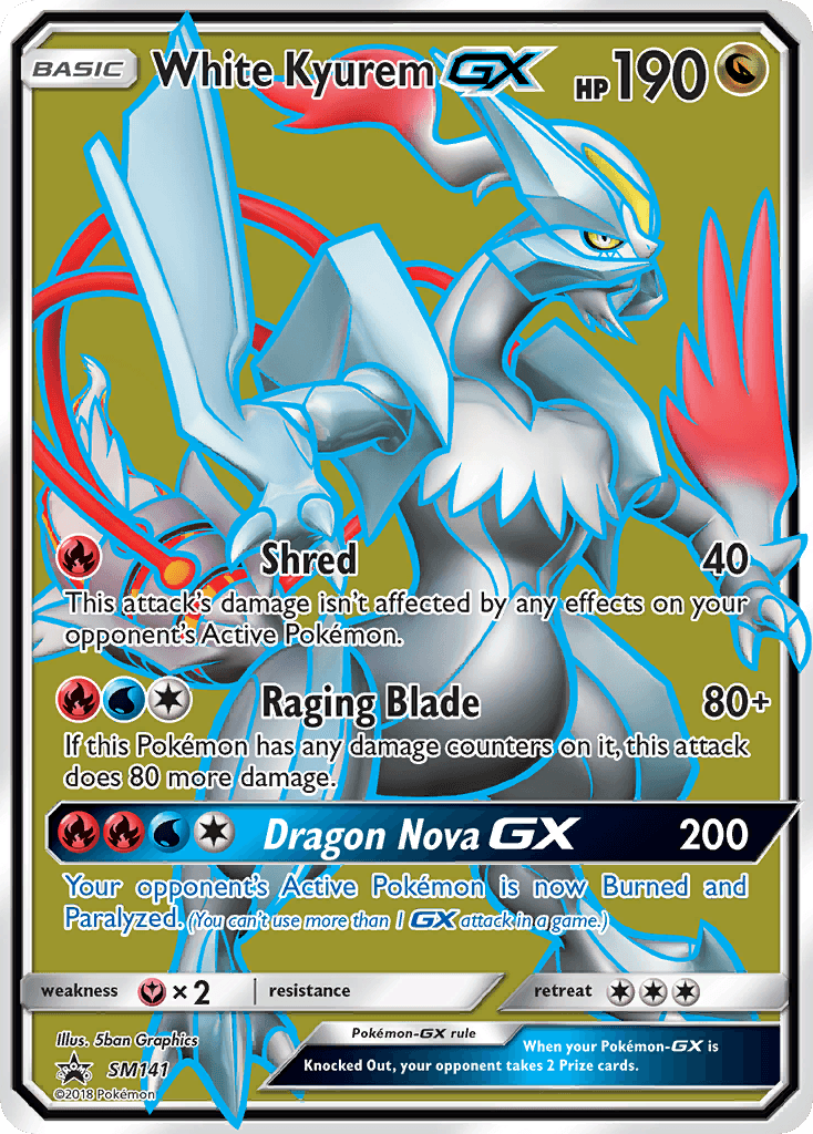 White Kyurem-GX SM Black Star Promos card
