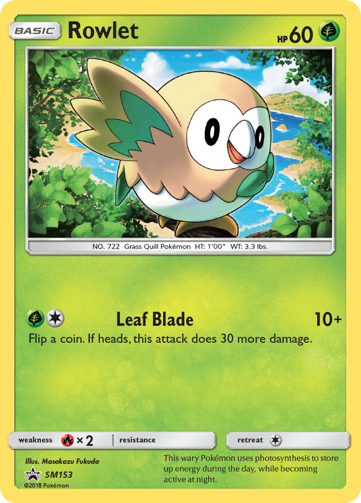 Rowlet SM Black Star Promos card