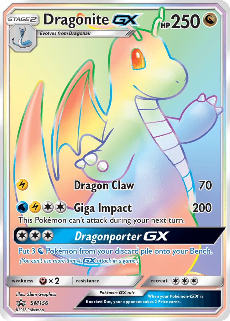 Dragonite-GX SM Black Star Promos card