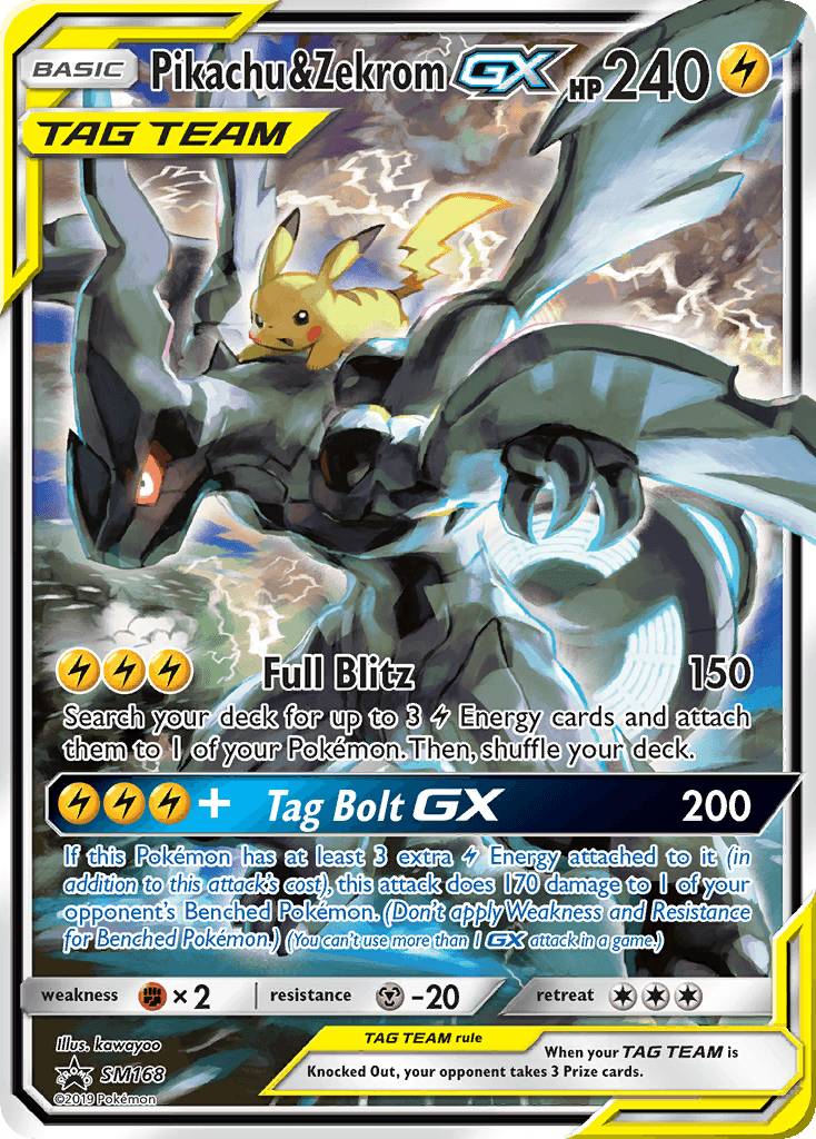 Pikachu & Zekrom-GX SM Black Star Promos card