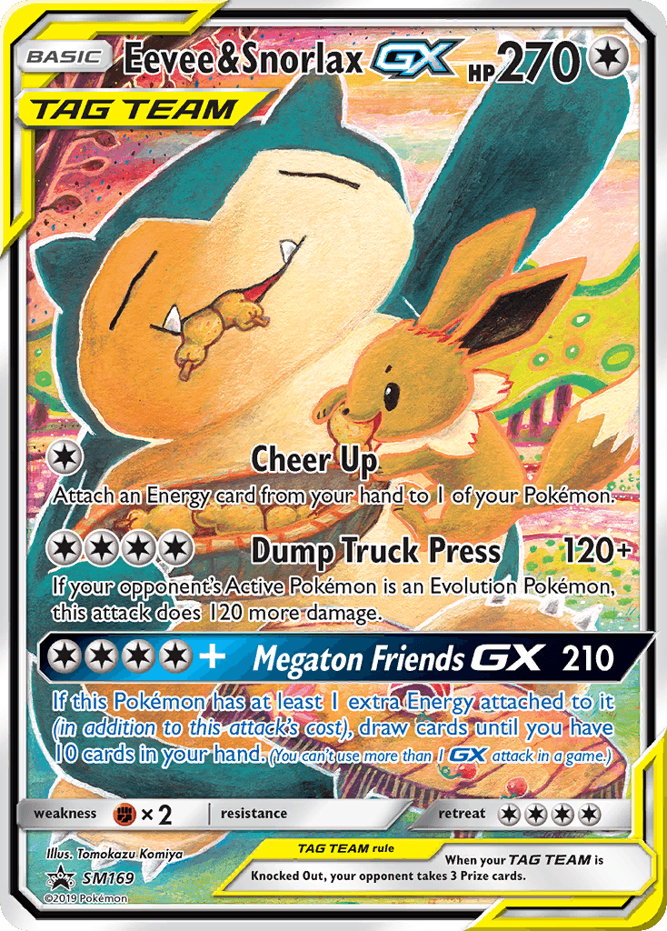 Eevee & Snorlax-GX SM Black Star Promos card