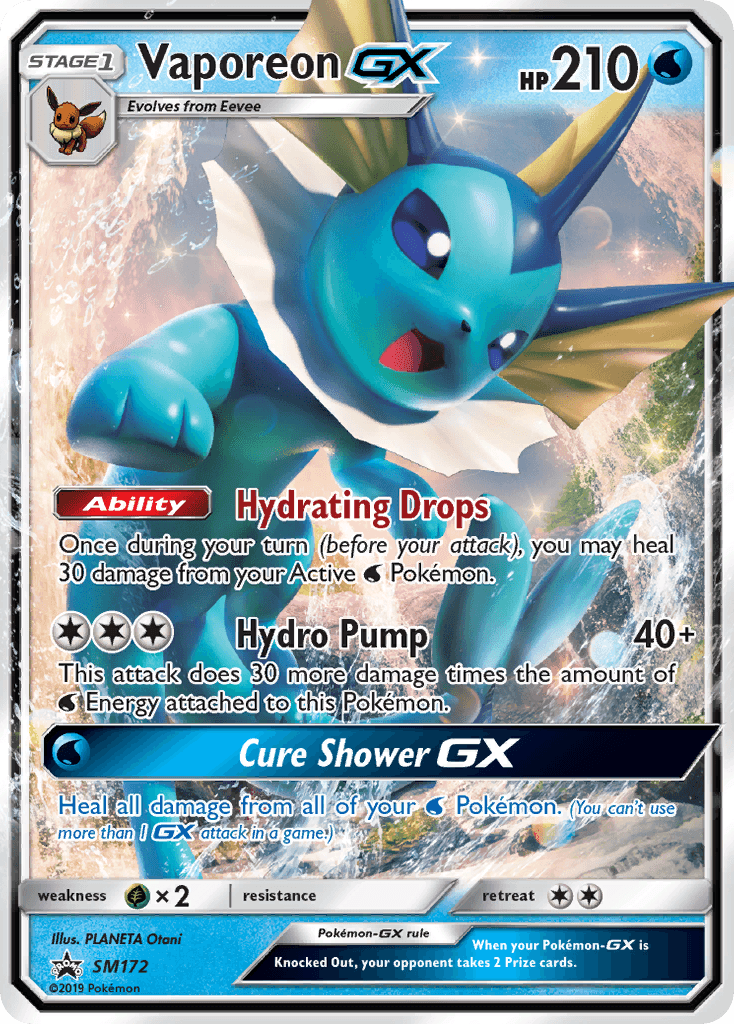 Vaporeon-GX SM Black Star Promos card