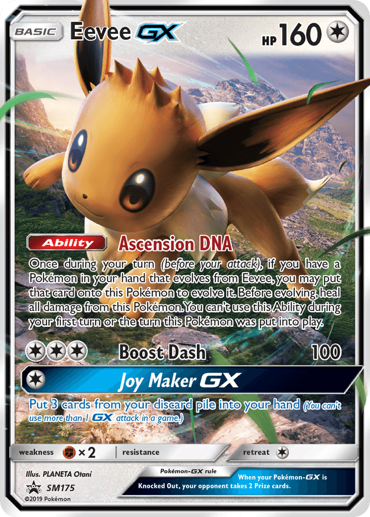 Eevee-GX SM Black Star Promos card