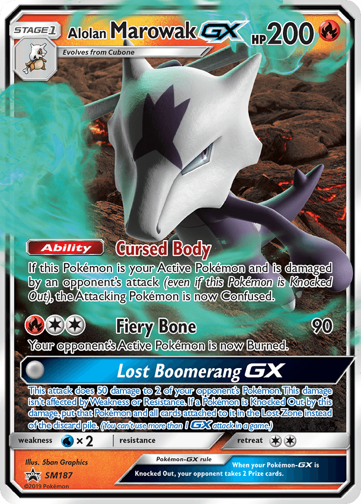 Alolan Marowak-GX SM Black Star Promos card