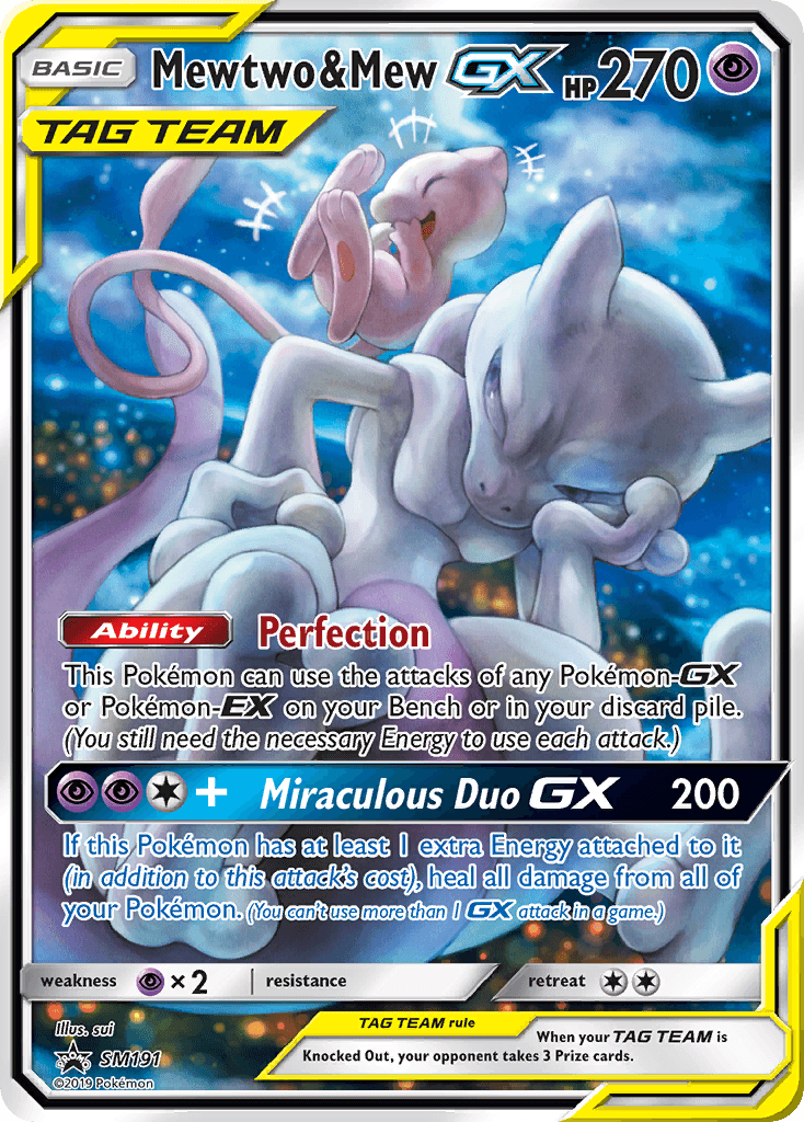 Mewtwo & Mew-GX SM Black Star Promos card