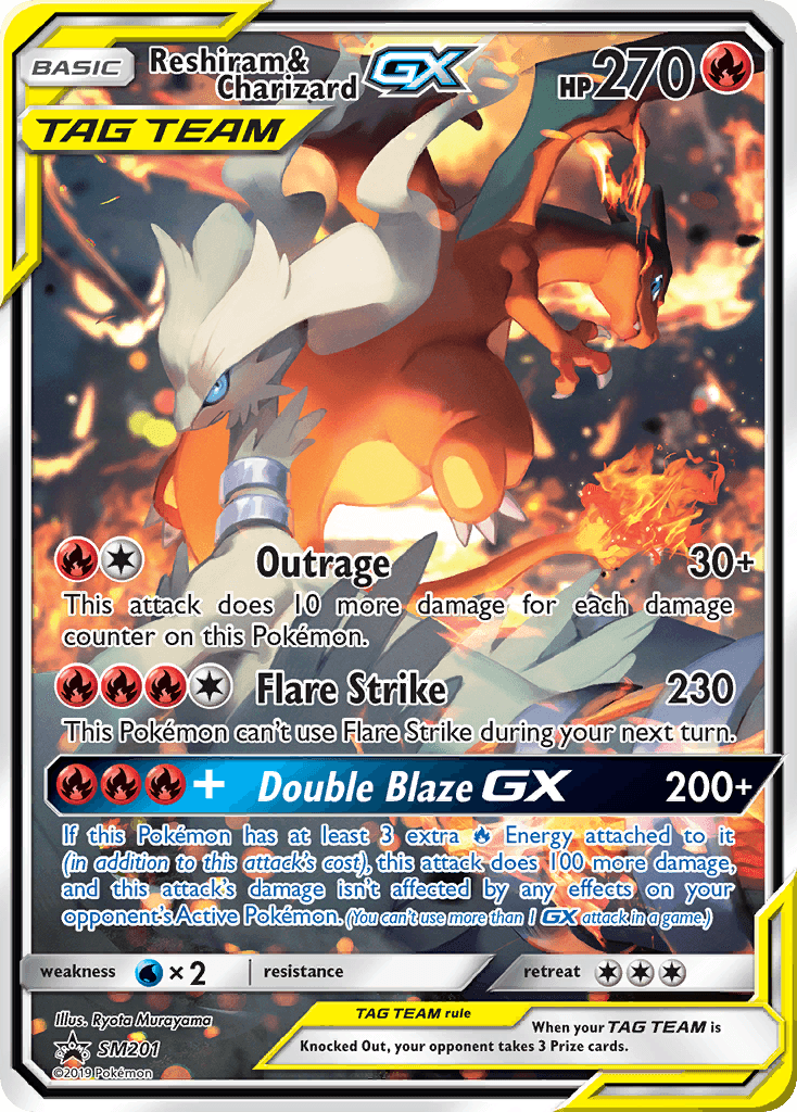 Reshiram & Charizard-GX SM Black Star Promos card
