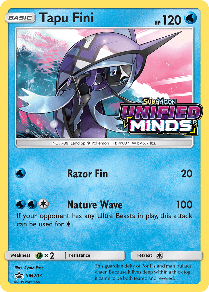 Tapu Fini SM Black Star Promos card
