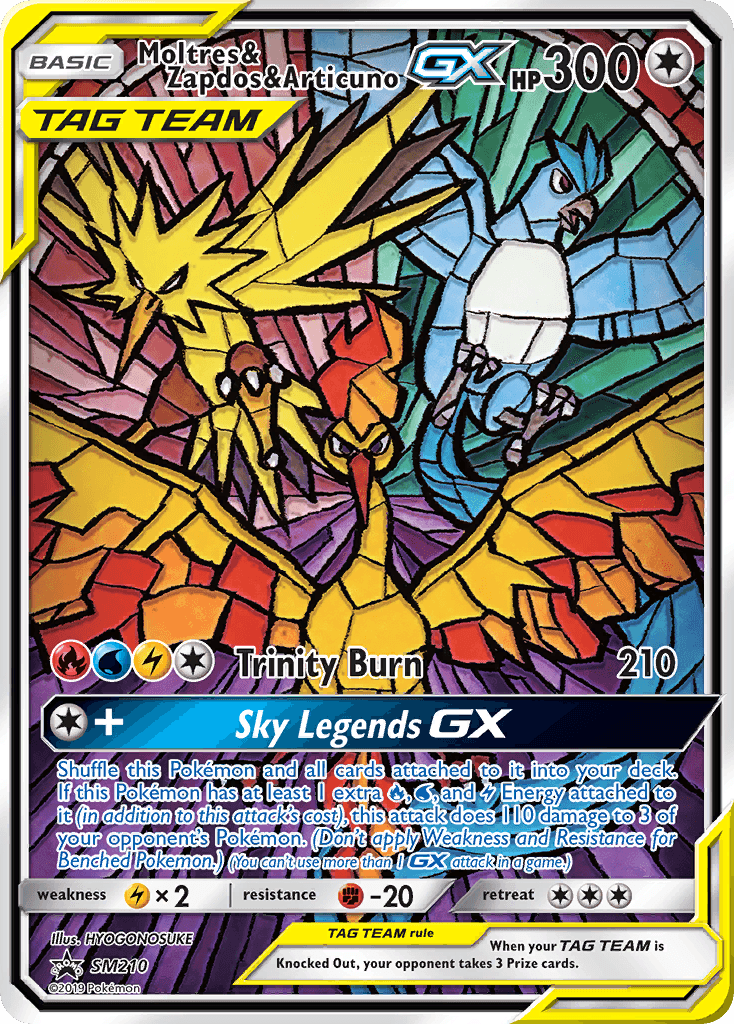 Moltres & Zapdos & Articuno-GX SM Black Star Promos card