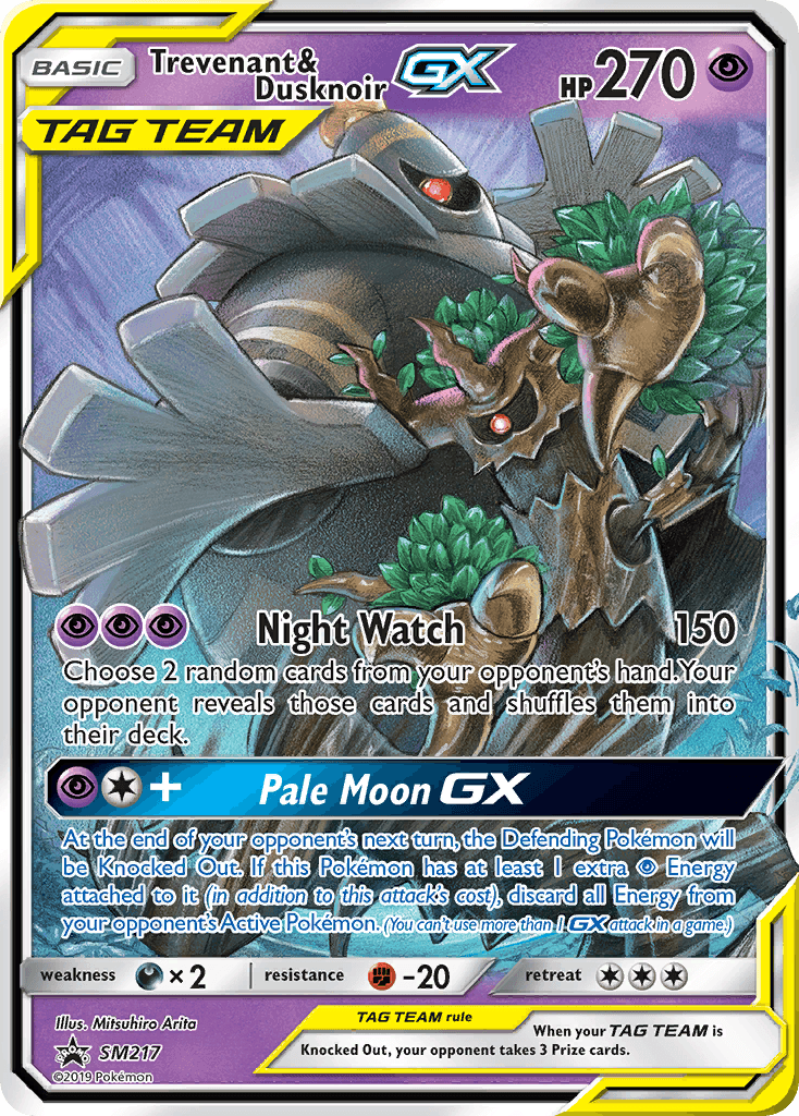 Trevenant & Dusknoir-GX SM Black Star Promos card