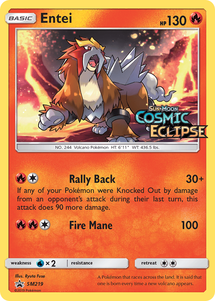 Entei SM Black Star Promos card