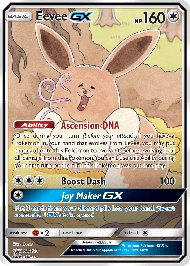 Eevee-GX SM Black Star Promos card