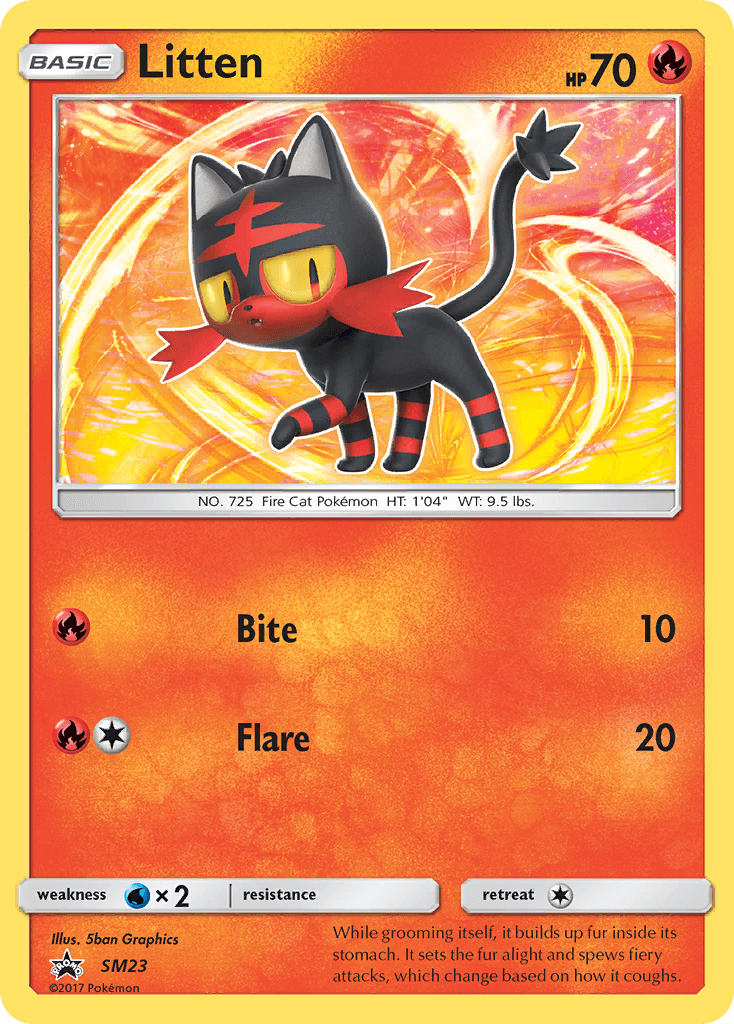 Litten SM Black Star Promos card