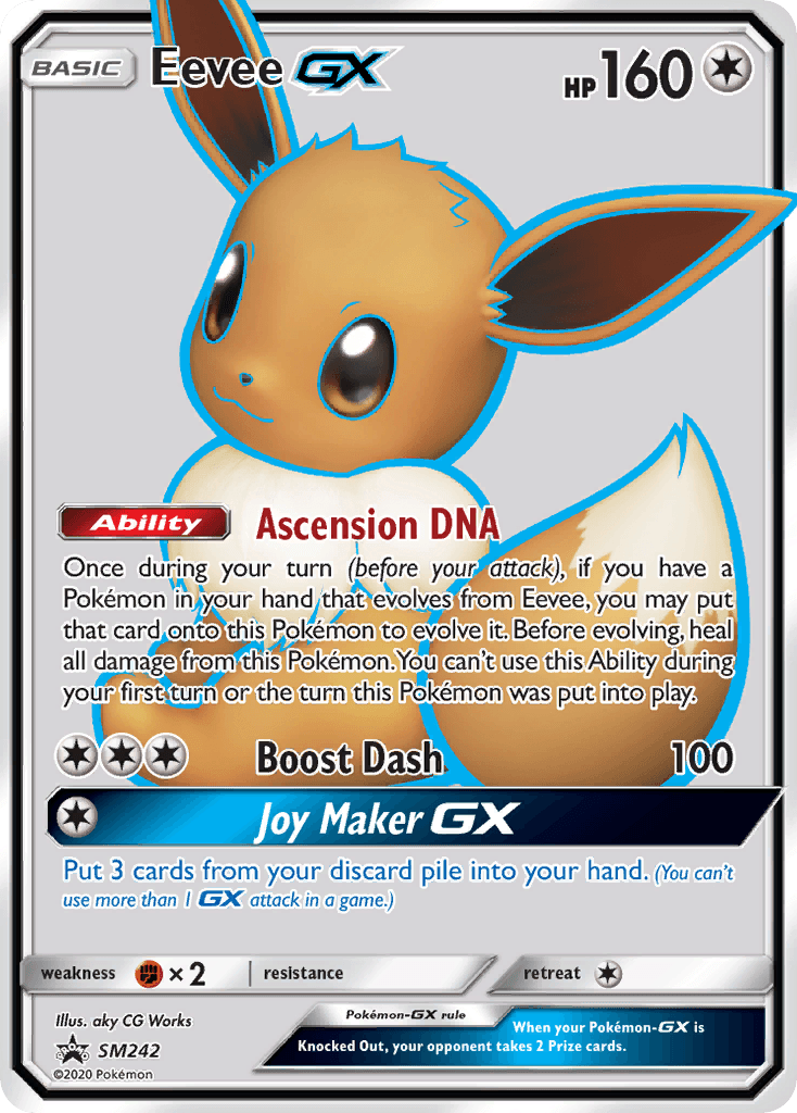 Eevee-GX SM Black Star Promos card