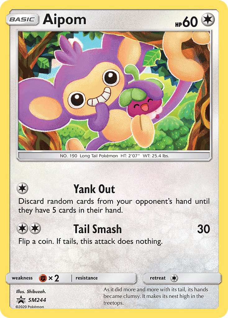 Aipom SM Black Star Promos card