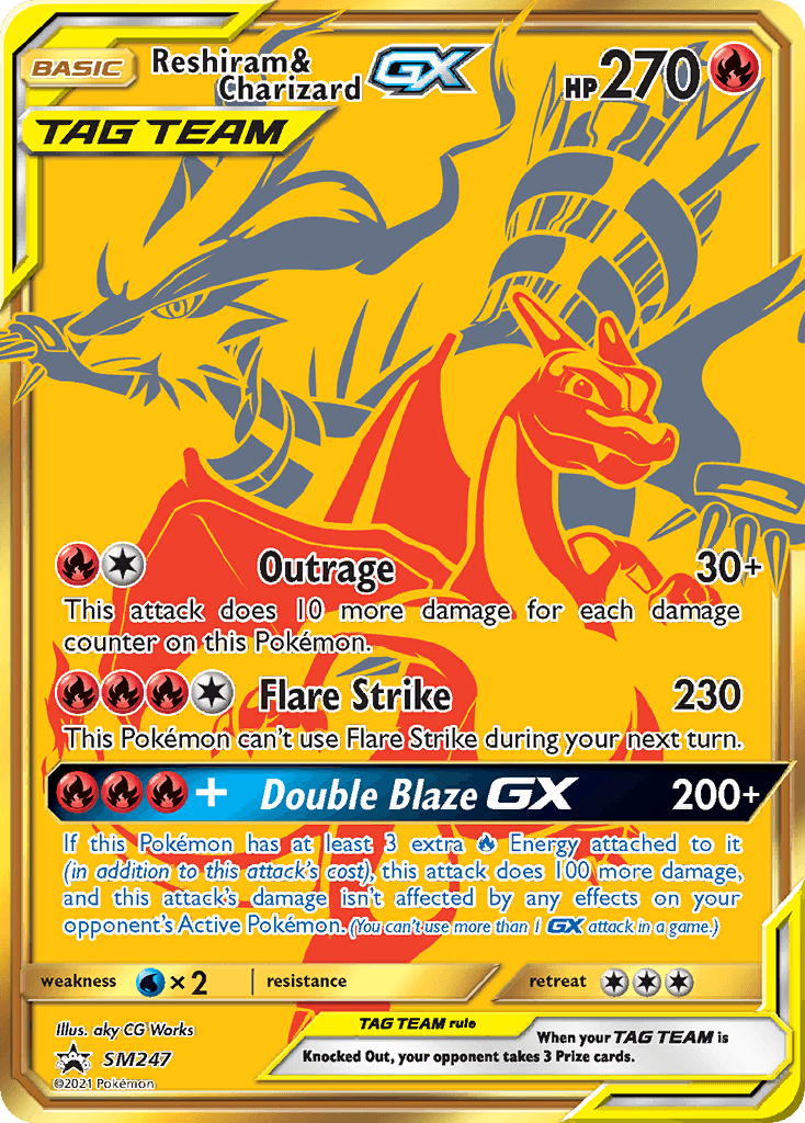 Reshiram & Charizard-GX SM Black Star Promos card