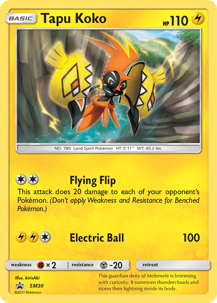 Tapu Koko SM Black Star Promos card