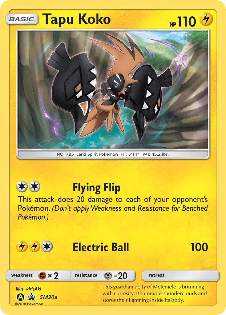 Tapu Koko SM Black Star Promos card