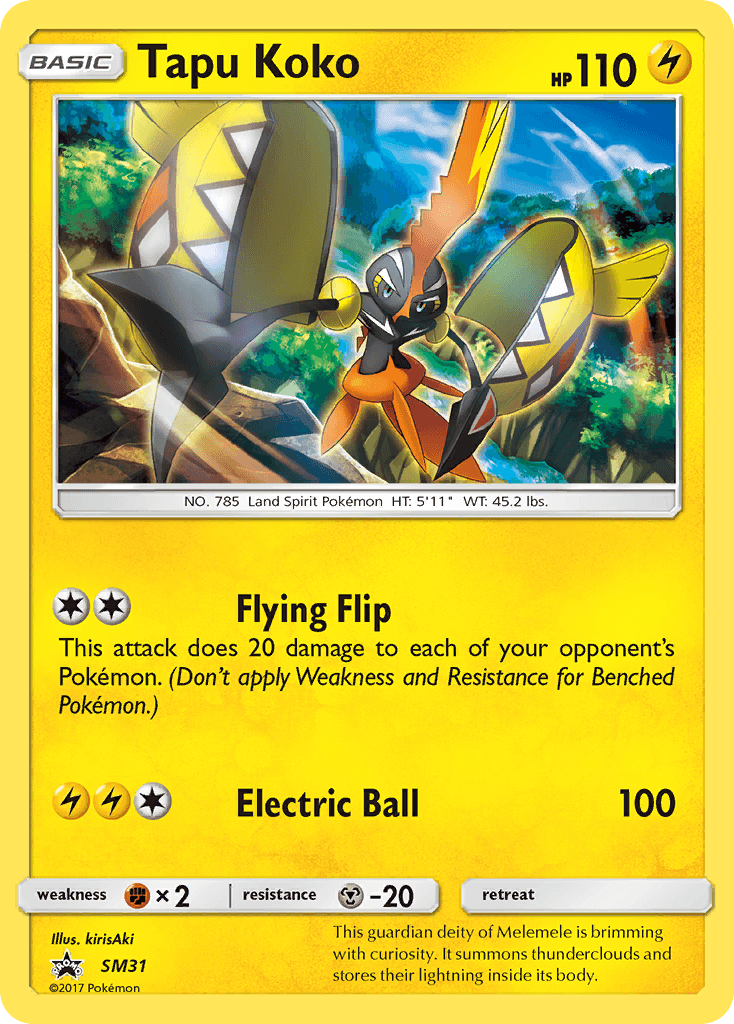 Tapu Koko SM Black Star Promos card