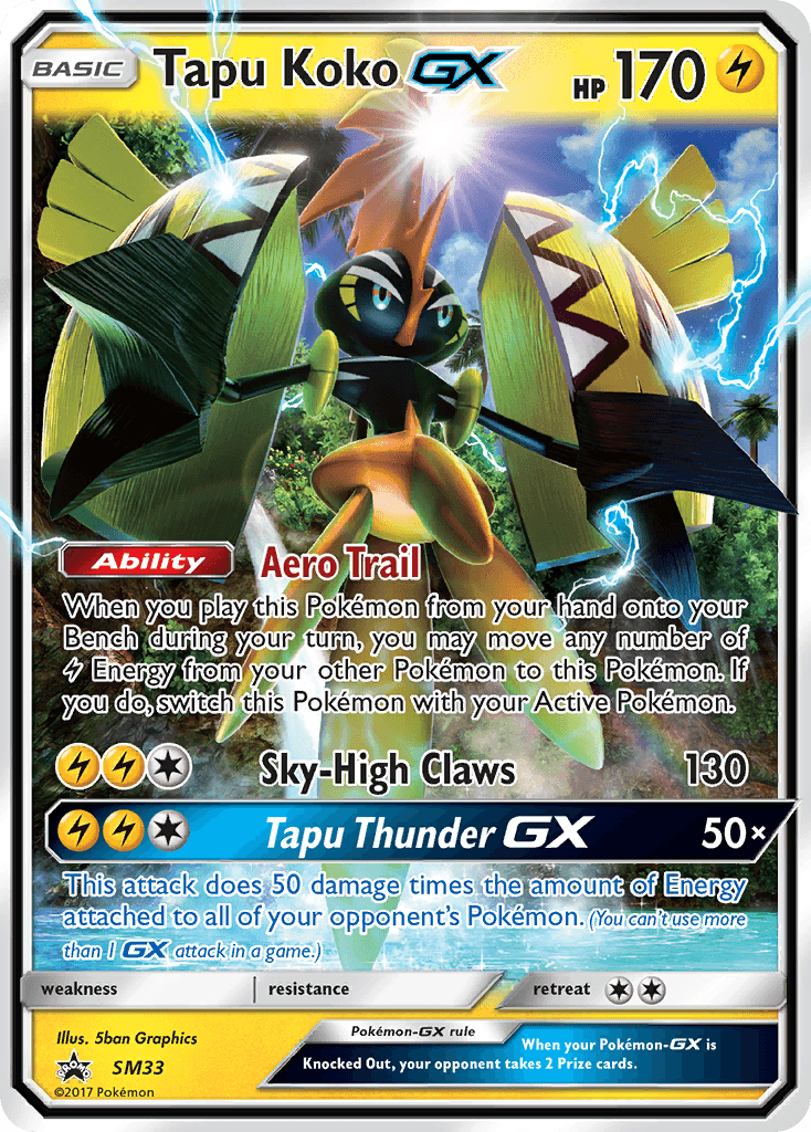 Tapu Koko-GX SM Black Star Promos card