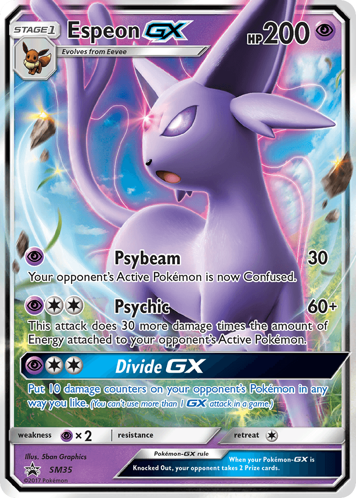 Espeon-GX SM Black Star Promos card