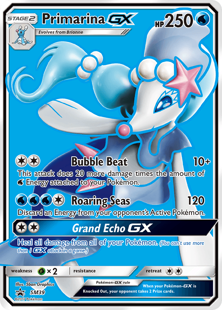 Primarina-GX SM Black Star Promos card