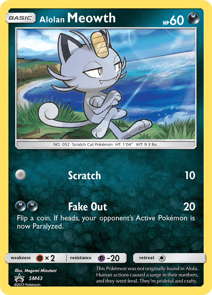 Alolan Meowth SM Black Star Promos card