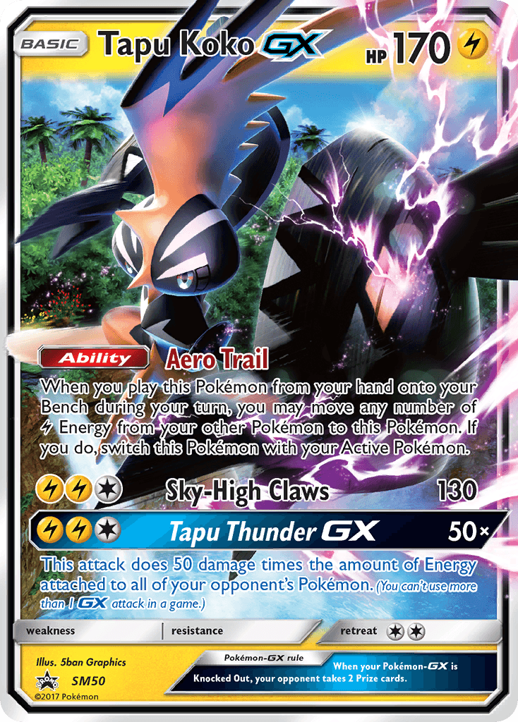 Tapu Koko-GX SM Black Star Promos card