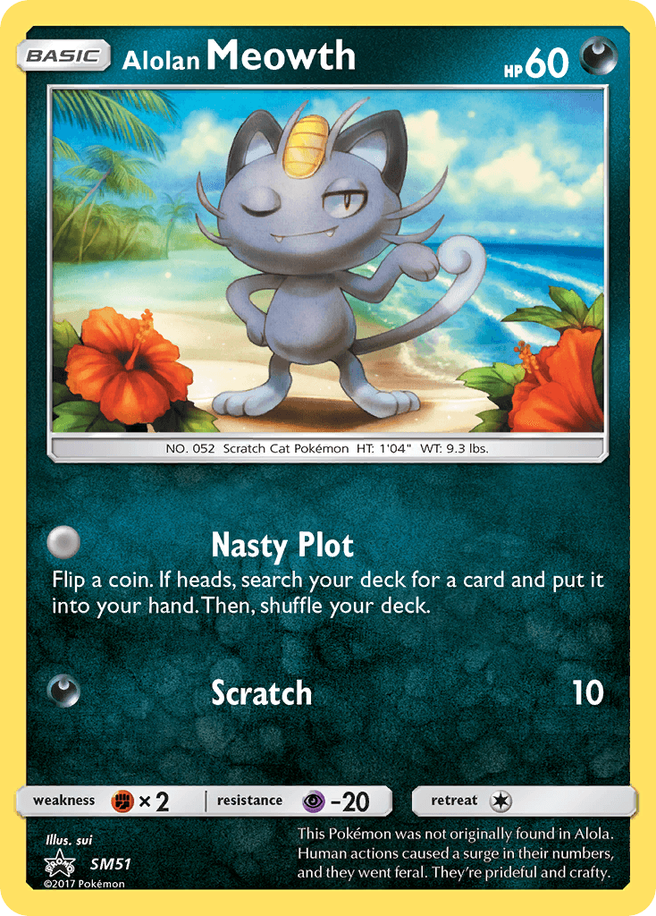Alolan Meowth SM Black Star Promos card