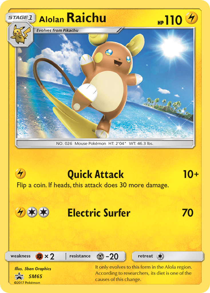 Alolan Raichu SM Black Star Promos card
