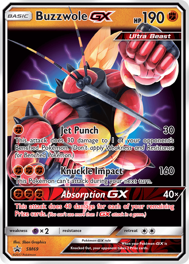 Buzzwole-GX SM Black Star Promos card