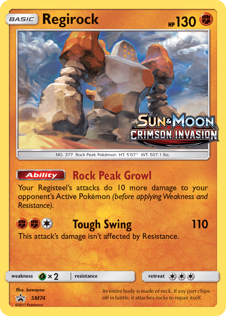 Regirock SM Black Star Promos card