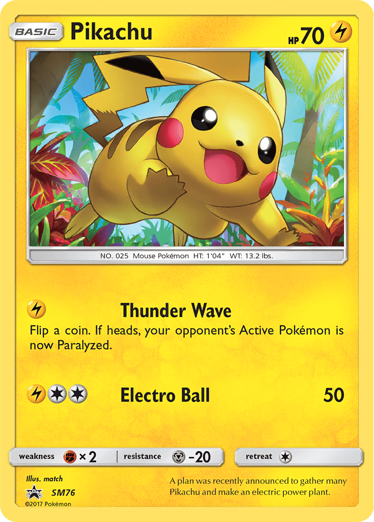 Pikachu SM Black Star Promos card