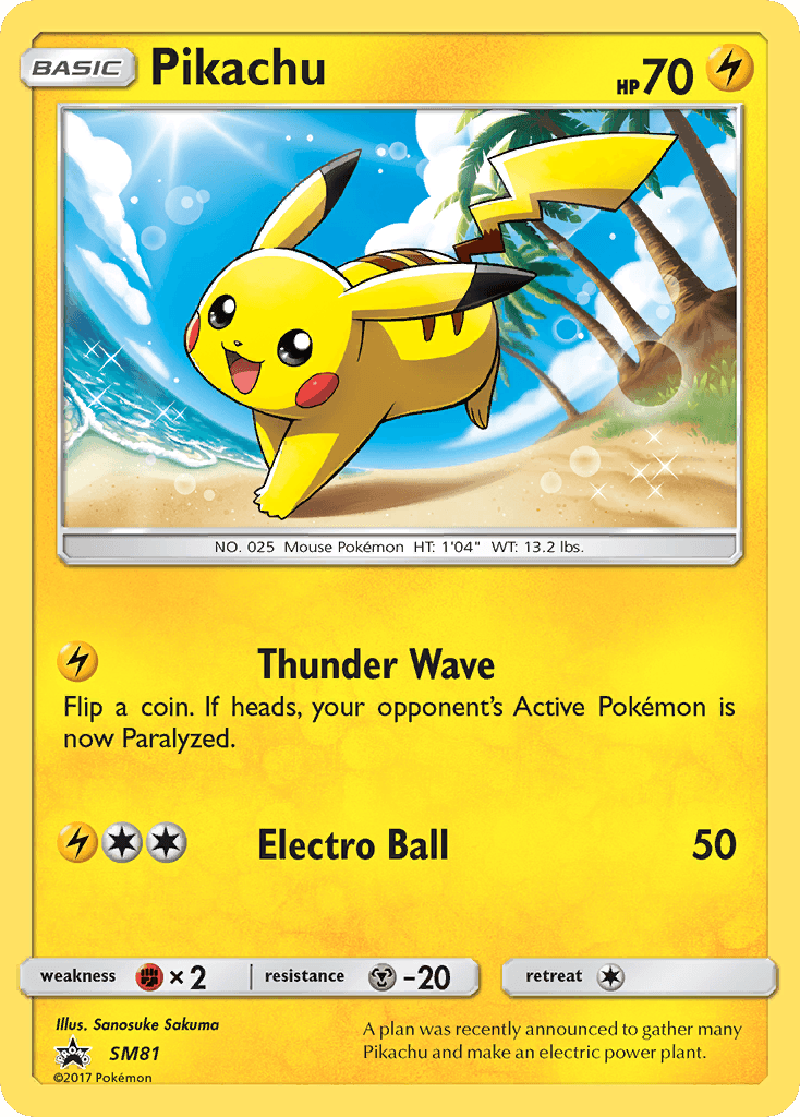 Pikachu SM Black Star Promos card