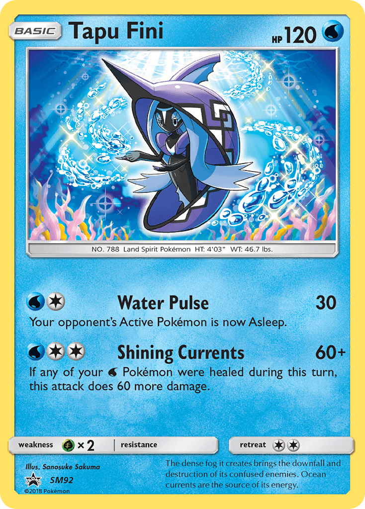 Tapu Fini SM Black Star Promos card