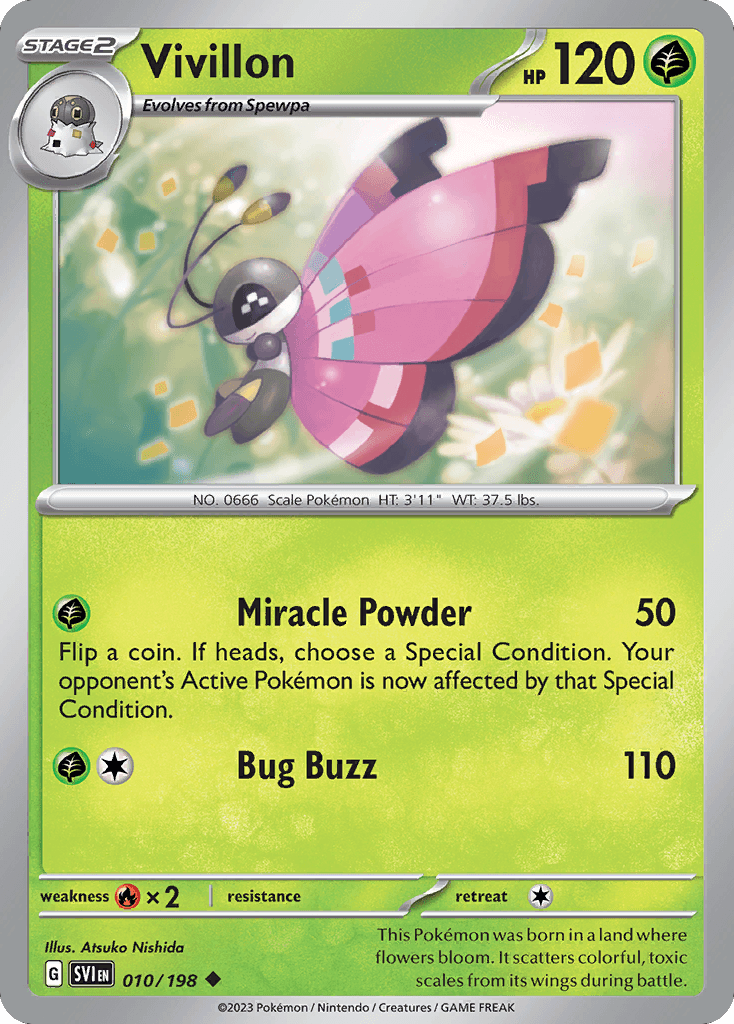 Vivillon Scarlet & Violet card