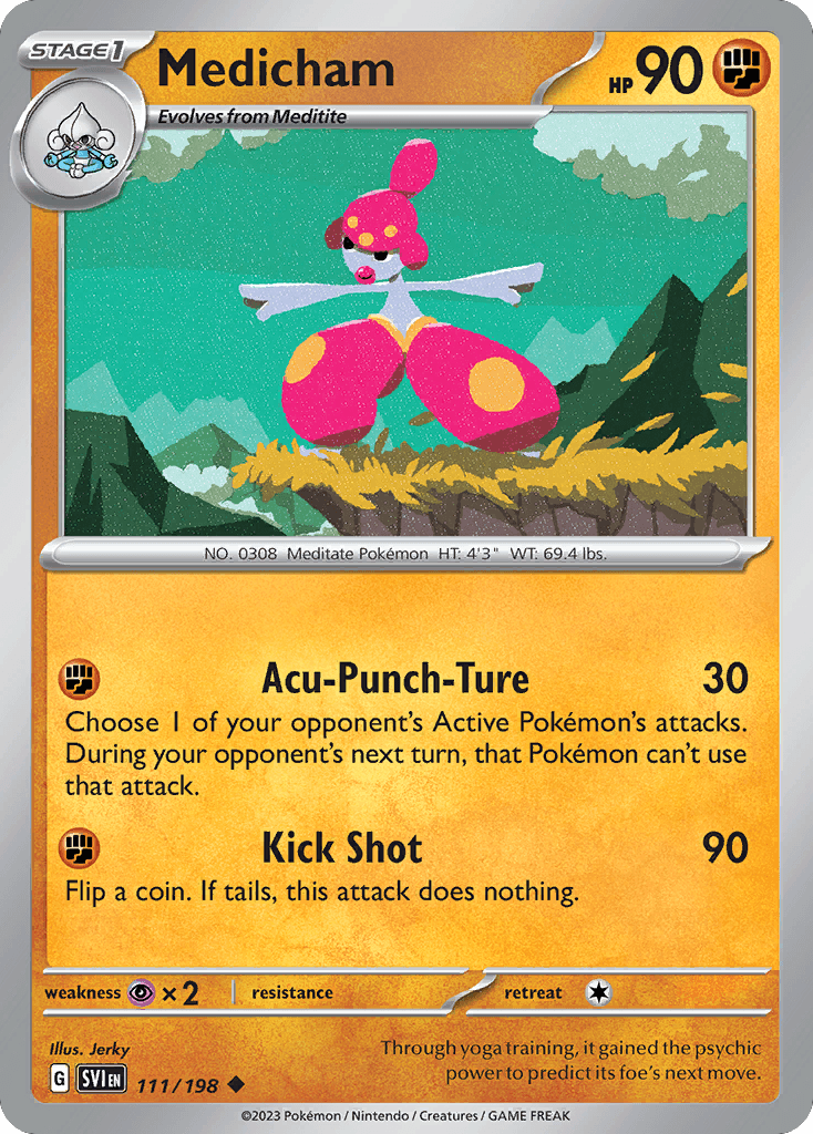 Medicham Scarlet & Violet card