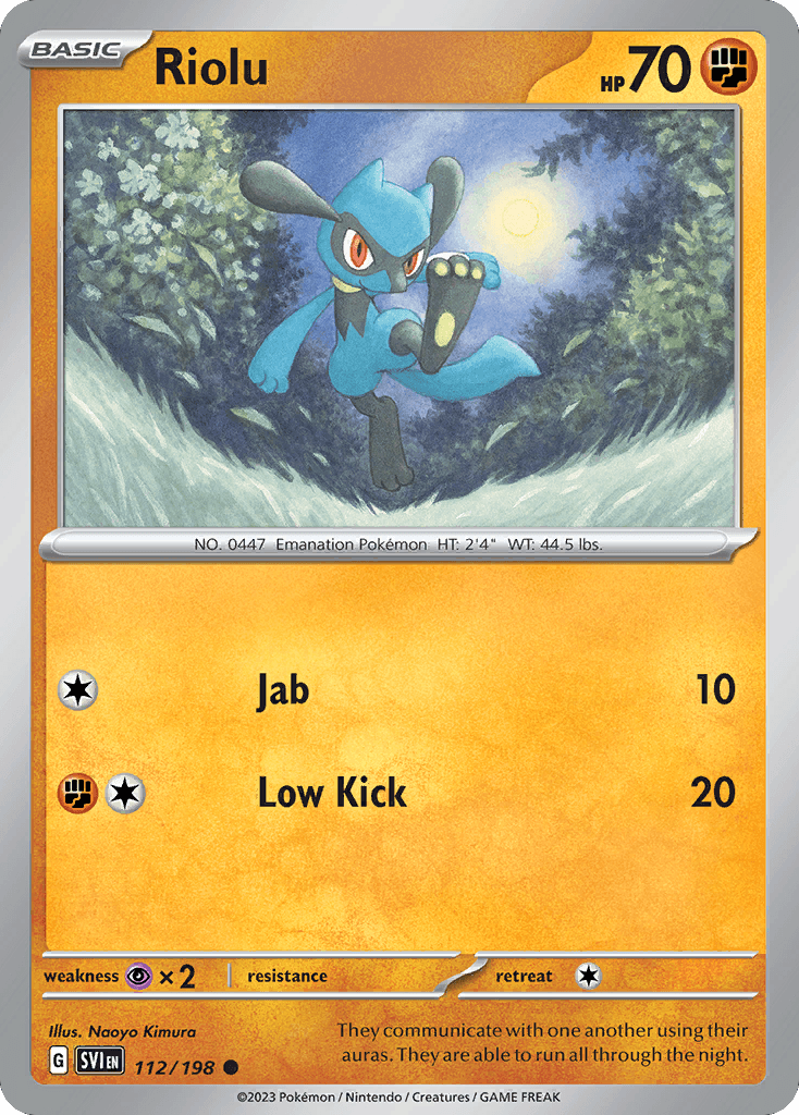 Riolu Scarlet & Violet card
