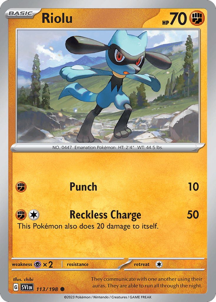 Riolu Scarlet & Violet card