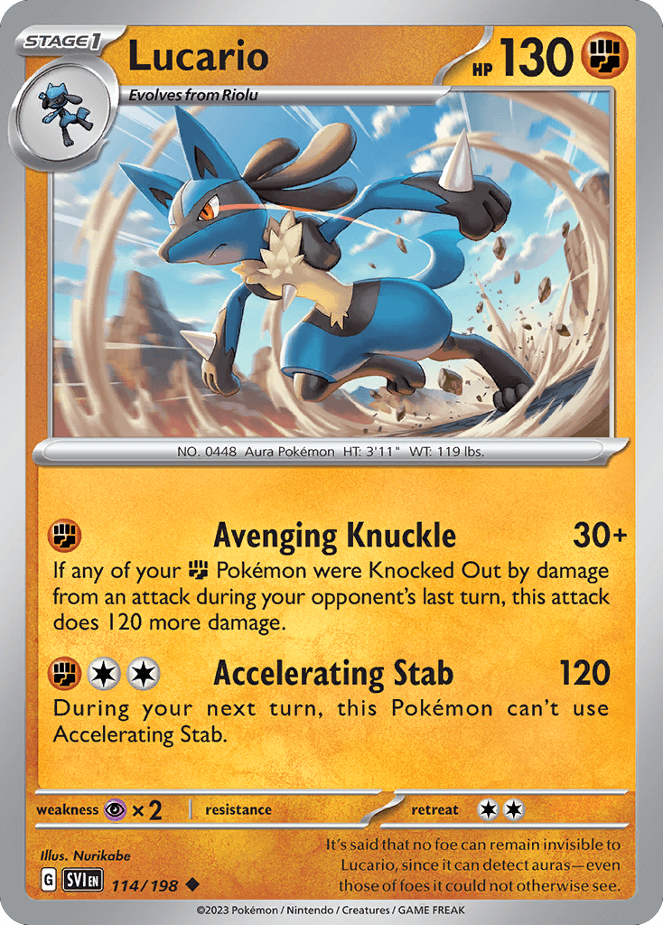 Lucario Scarlet & Violet card