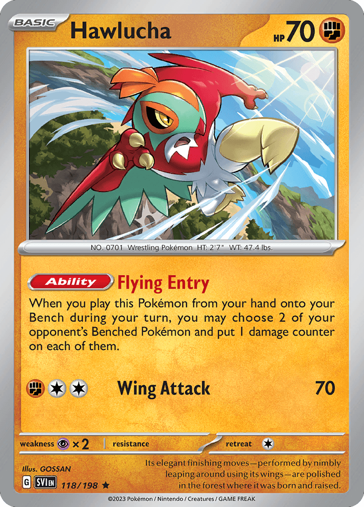 Hawlucha Scarlet & Violet card