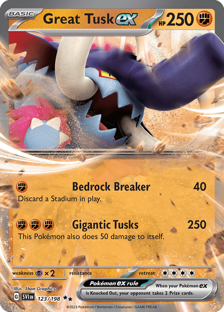 Great Tusk ex Scarlet & Violet card