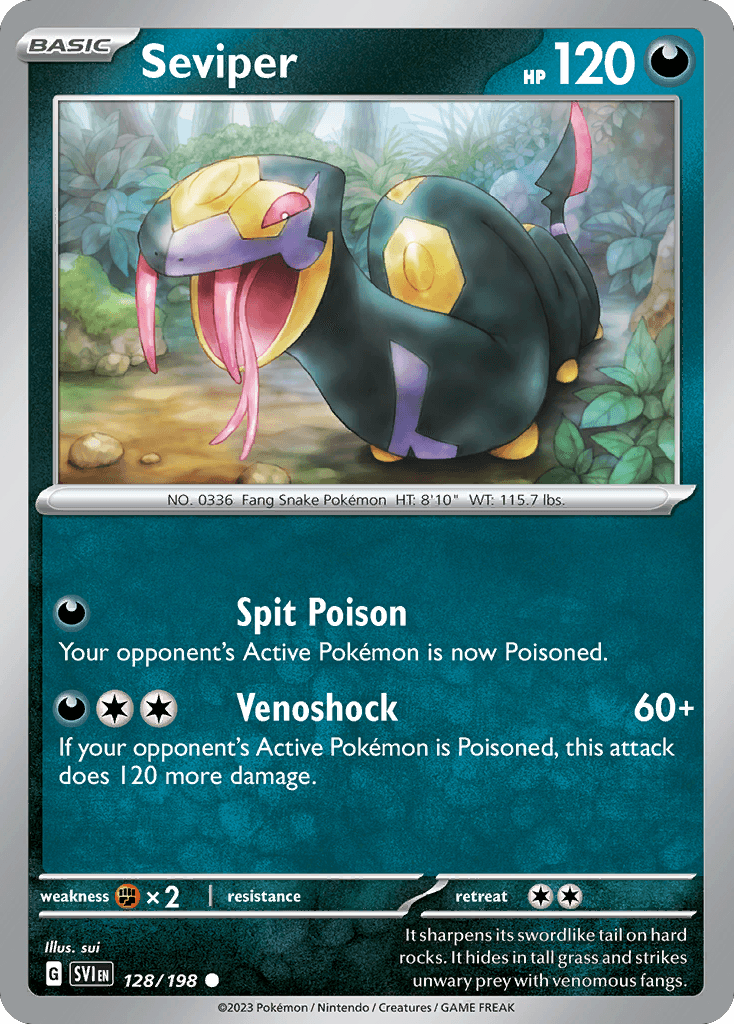 Seviper Scarlet & Violet card