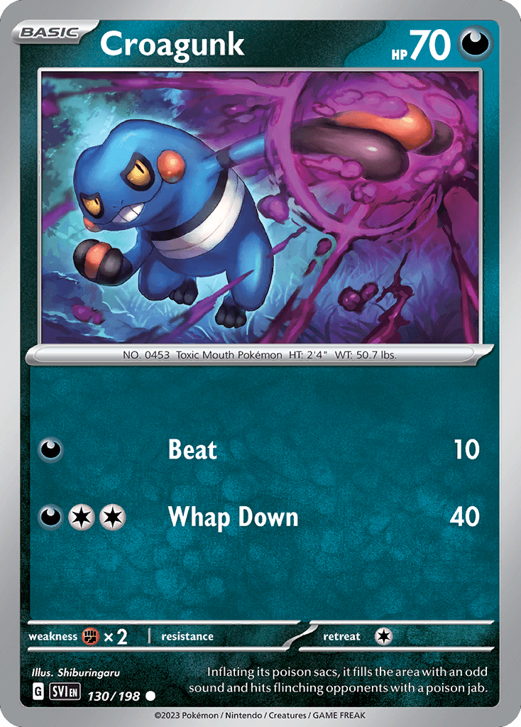 Croagunk Scarlet & Violet card