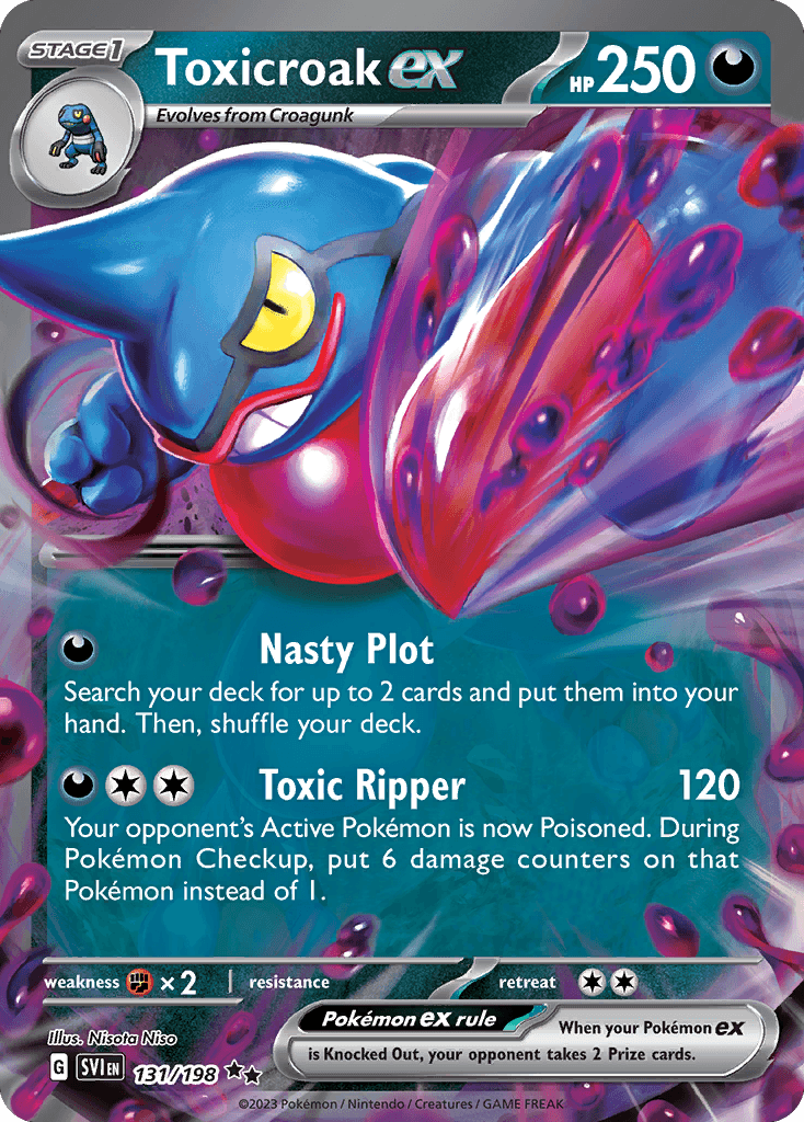 Toxicroak ex Scarlet & Violet card